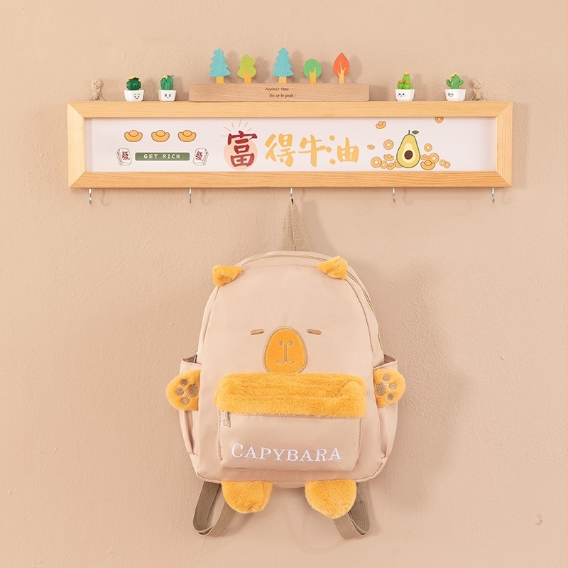 Gyerekek iskolai hátizsák medve mintával, nagy kapacitású, Oxford anyagból, lélegző, ultra könnyű, kopásálló, terhelést csökkent.