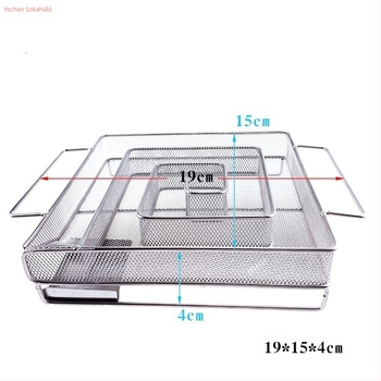 Rozsdamentes acélből készült füstölőlemez BBQ-hoz – faaprítékos füstgenerátor, négyszögletes, 176 g, csomagolás 50 darab, polírozott és hegesztett