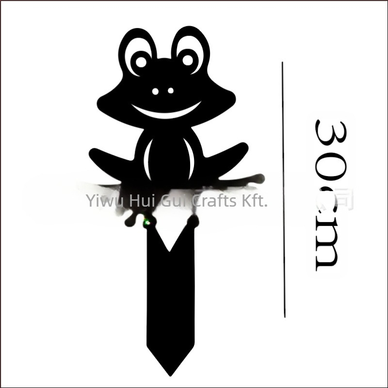 Béka alakú kerti dekoráció, vasból készült, márka 02njhu, alkalmas kertbe, egyedi csomagolású PP zacskóban