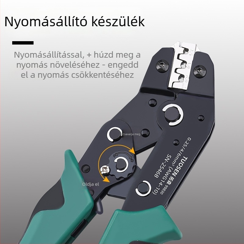 Topson Rátét roppantóvágó fogók, cső típusú üres terminálokhoz, magas széntartalmú acél, súly 0.38