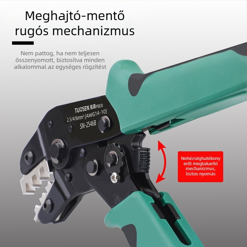 Topson Rátét roppantóvágó fogók, cső típusú üres terminálokhoz, magas széntartalmú acél, súly 0.38