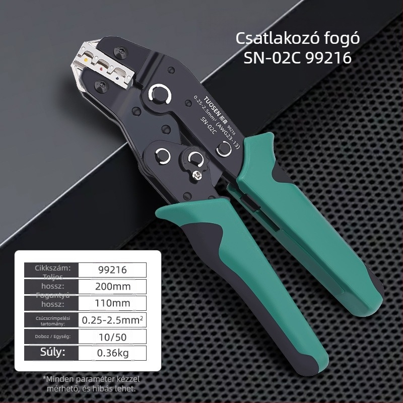 Topson Rátét roppantóvágó fogók, cső típusú üres terminálokhoz, magas széntartalmú acél, súly 0.38