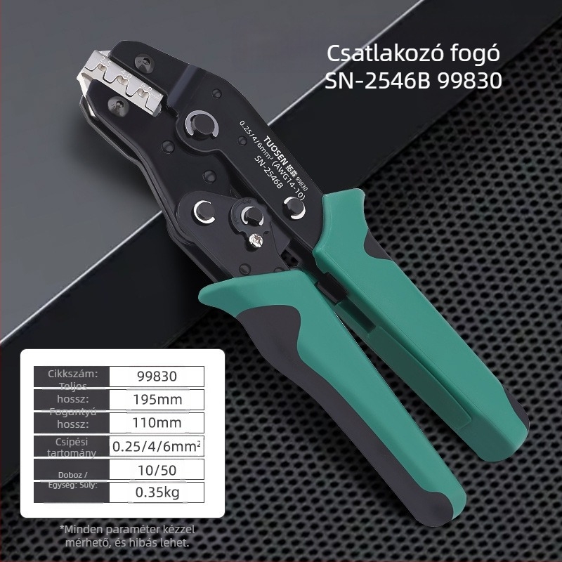 Topson Rátét roppantóvágó fogók, cső típusú üres terminálokhoz, magas széntartalmú acél, súly 0.38