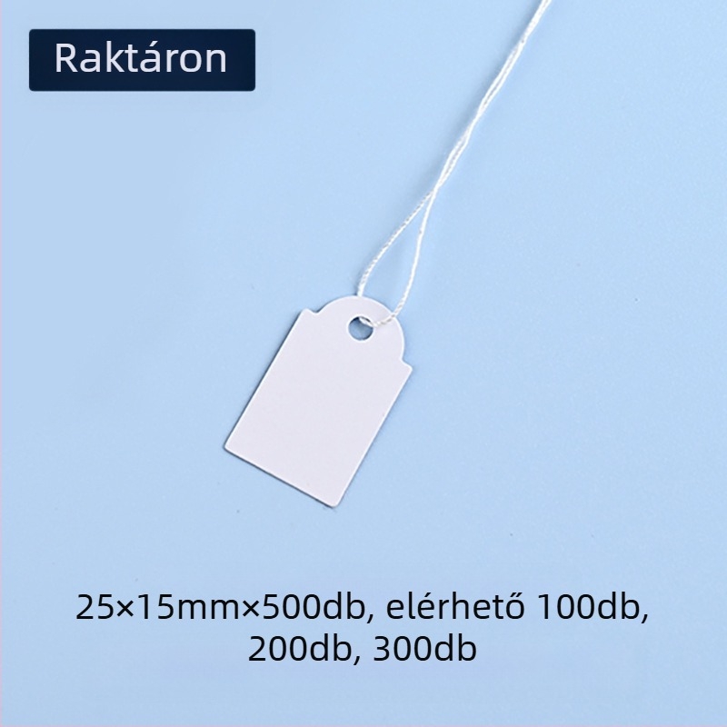 Kraft papírból készült árkártyák kötéllel, testreszabható, ofszet nyomtatás, szupermarketekhez