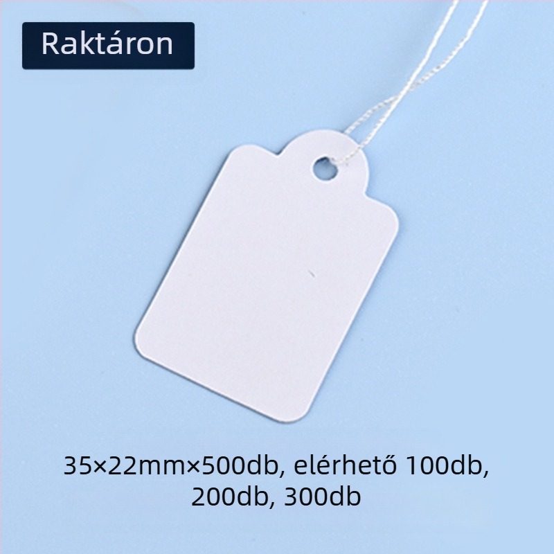 Kraft papírból készült árkártyák kötéllel, testreszabható, ofszet nyomtatás, szupermarketekhez