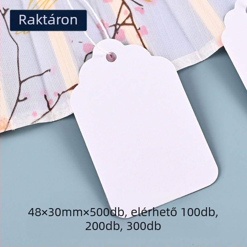 Kraft papírból készült árkártyák kötéllel, testreszabható, ofszet nyomtatás, szupermarketekhez