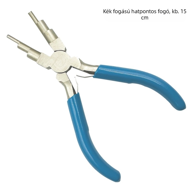 Hat szakaszos ékszerfogó tekeréshez és gyűrűk készítéséhez, rozsdavédett, 45# magas széntartalmú acél, kerek hegyű, DIY ékszerekhez, 0.18 kg