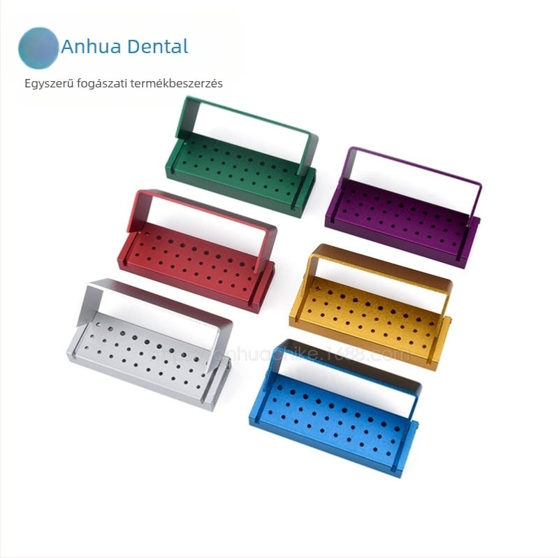 Fém fogászati eszközök fertőtlenítő doboza 30 lyukkal, nyitott tároló kialakítással