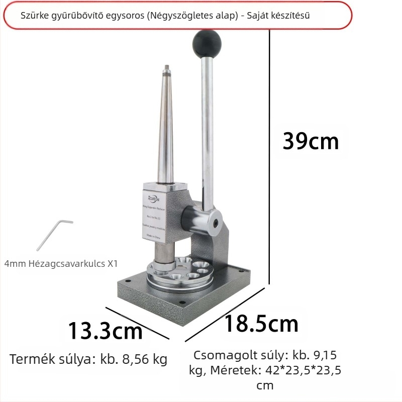 CNSTZBC gyűrűméret-állító eszköz - kézi változat, egyrúd és kétdrúd mechanizmussal; Modell HXF3300300; Rúd száma HXF3300270; Vázszám HXF3300060