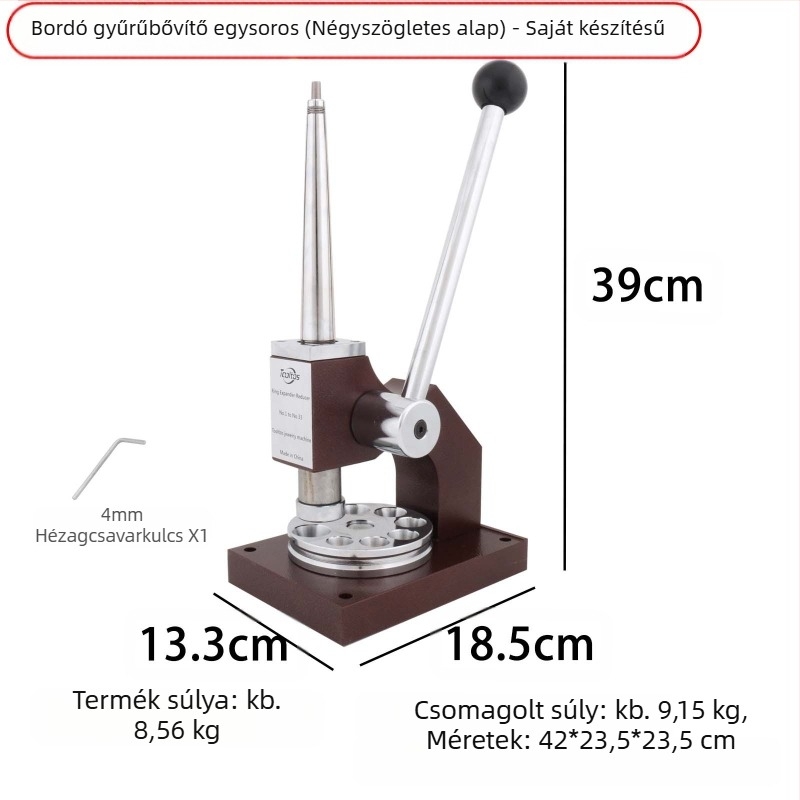 CNSTZBC gyűrűméret-állító eszköz - kézi változat, egyrúd és kétdrúd mechanizmussal; Modell HXF3300300; Rúd száma HXF3300270; Vázszám HXF3300060