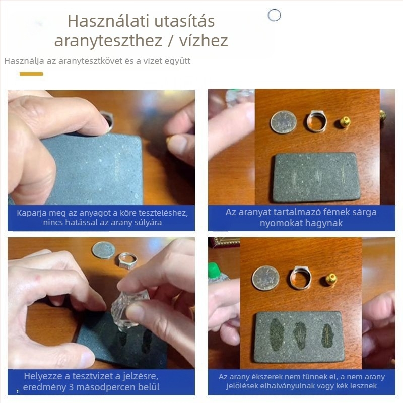 Aranytesztelő készlet hitelesség-oldattal gyűjtők és zálogházak számára