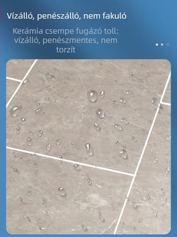 Kerámia csempe hézag toll – hézag javító toll és színmódosító eszköz (kerámia csempékre; hézag javítása; tömítés)