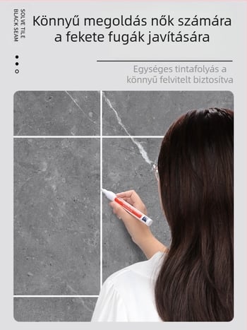 Kerámia csempe hézag toll – hézag javító toll és színmódosító eszköz (kerámia csempékre; hézag javítása; tömítés)