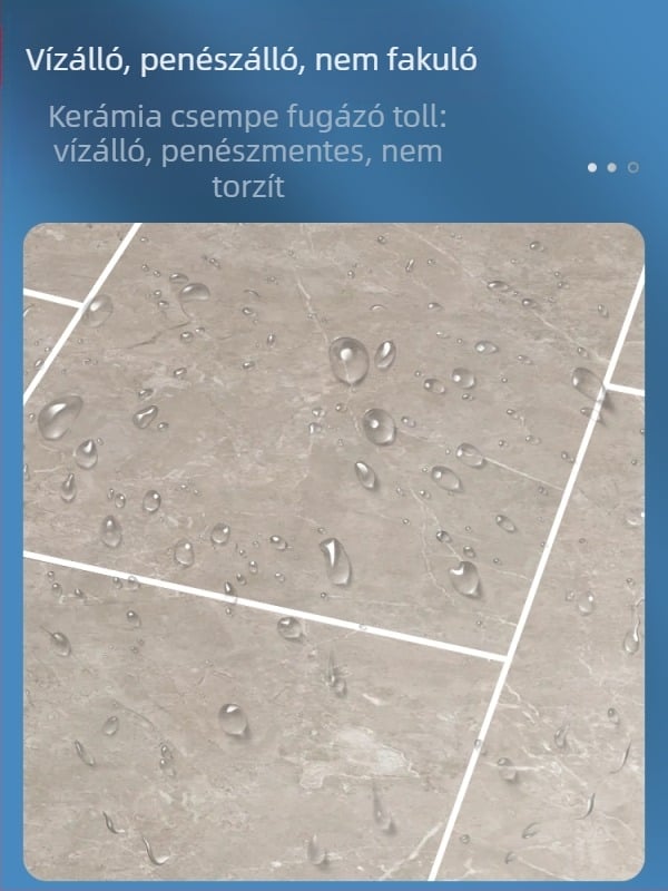 Kerámia csempe hézag toll – hézag javító toll és színmódosító eszköz (kerámia csempékre; hézag javítása; tömítés)