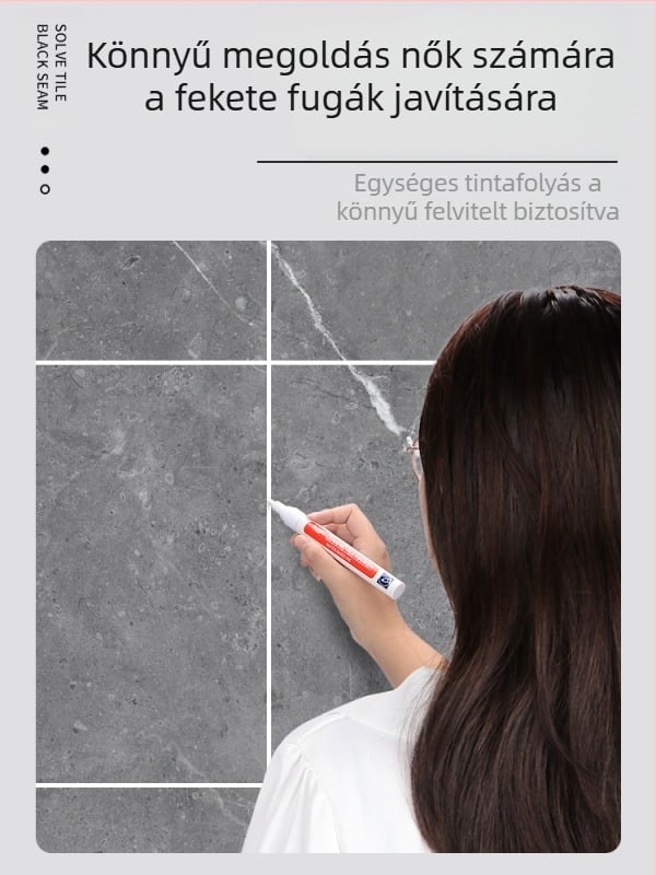 Kerámia csempe hézag toll – hézag javító toll és színmódosító eszköz (kerámia csempékre; hézag javítása; tömítés)