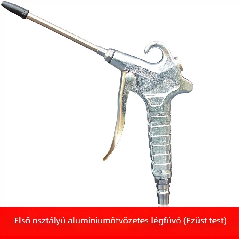 Alyumíniumötvözetű magasnyomású pneumatikus fúvópisztoly - Modell 011, Maximális nyomás 12 kg, Tömeg 0,3 kg, Működő közeg: sűrített levegő