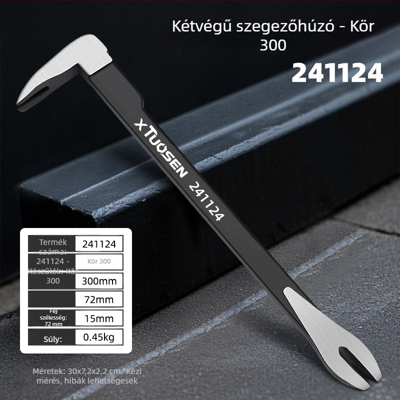 xTuosen Kétoldalú végű hajtóvas – horn nail remover, szénacél, asztalosmunkák, otthoni használat