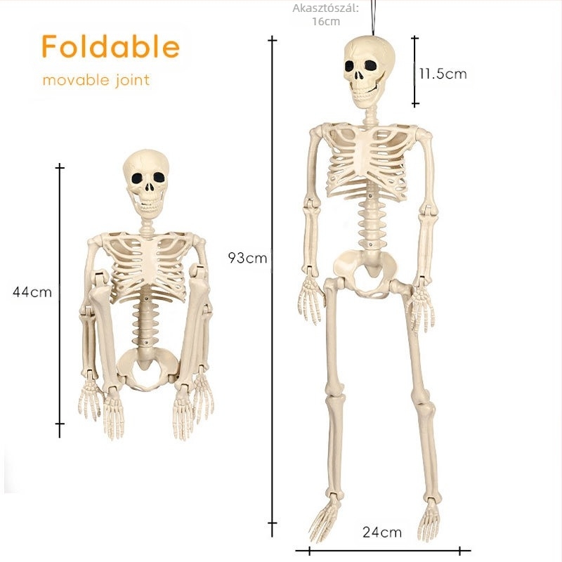 Állati csontváz rekvizit - műanyag figura Halloween dekorációhoz, jelenet rekvizit
