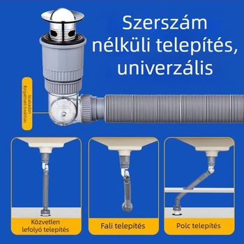 Univerzális pop-up lefolyó készlet mosdóhoz, ABS, Yayier Bathroom