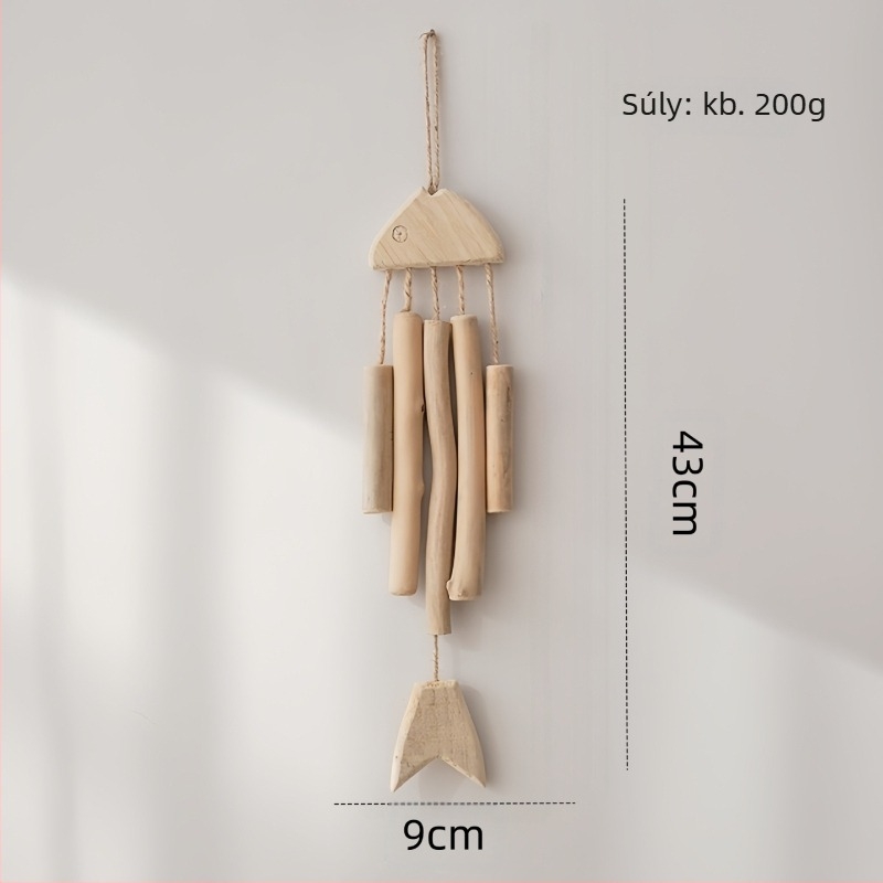Fából készült halfüggő falidekor - pasztorális, észak-nórdikus rustikális amerikai vidéki stílus (Anyag: Fa; Kategória: kézműves függő; Stílus: Pastoral)