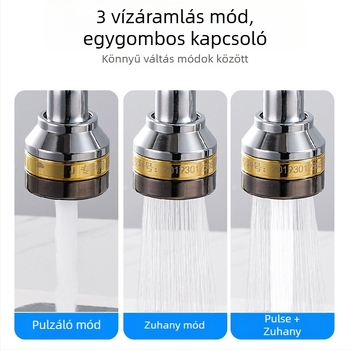 Konyhai csap kiterjesztő fél réz, három fokozatú buborékkal, egykezes vezérlés, csavaros telepítés, univerzális forgó permetfej (felület elektroplátolás; anyagok: ABS+réz / ABS+réz+rozsdamentes acél; működési hőmérséklet 0-80°C)