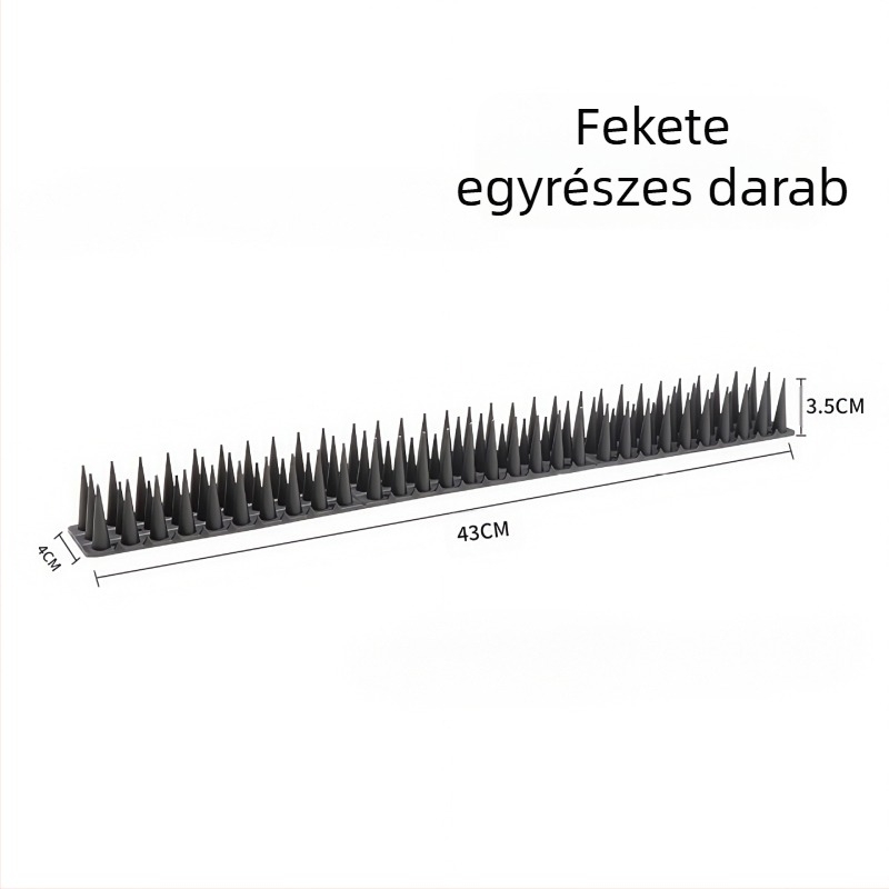 Műanyag madárriasztó tüskék, 12 darabos készlet, PP anyag, erkélyre és udvarra, madár- és macska elleni védelem