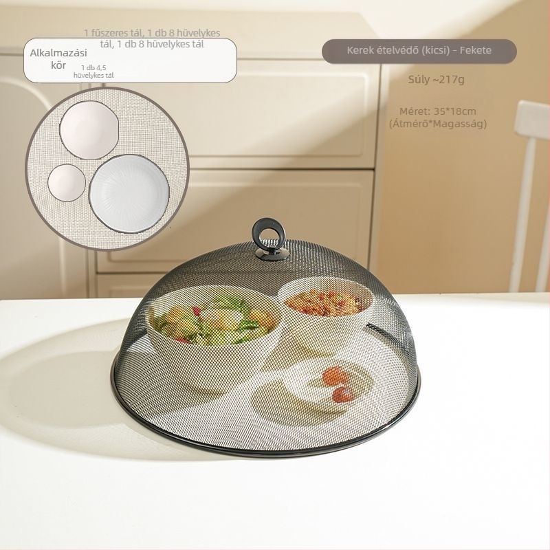 Konyhai rozsdamentes acél ételfedő – Többfunkciós fedő akasztóval, modern minimalista dizájn, Eredet: Yongkang, 2024-ben bemutatva