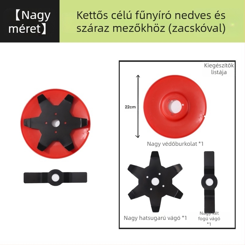 Dry Duoduo fűkaszafej – kettő- és hatszögű fogazat, kettős használatú, fűnyíróhoz és gyomirtóhoz