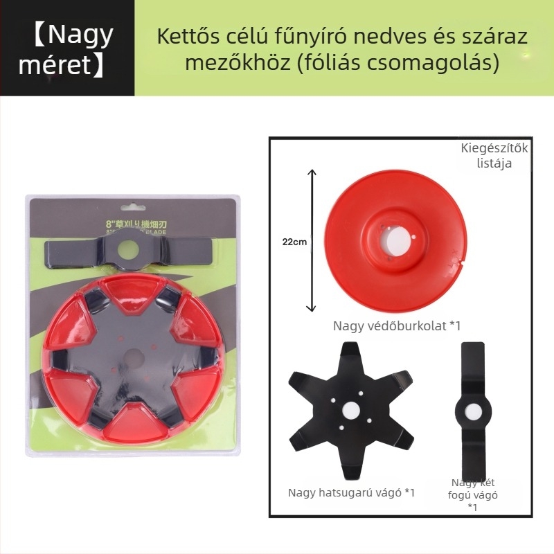 Dry Duoduo fűkaszafej – kettő- és hatszögű fogazat, kettős használatú, fűnyíróhoz és gyomirtóhoz