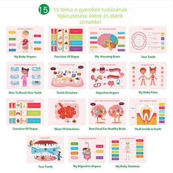 Montessori tevékenységkönyv gyerekeknek — papíralapú anyag; testreszabható rajzok szerint; 4–6 éveseknek; korai oktatás illusztrált könyve