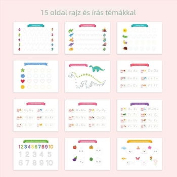 Montessori tevékenységkönyv gyerekeknek — papíralapú anyag; testreszabható rajzok szerint; 4–6 éveseknek; korai oktatás illusztrált könyve