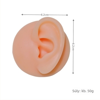 Tanítási célú szilikon emberi arcvonások modellje – fül, orr, száj, nyelv, köldök, szabálytalan alakú kiállítási rekvizit, modern minimalist stílus, B-01