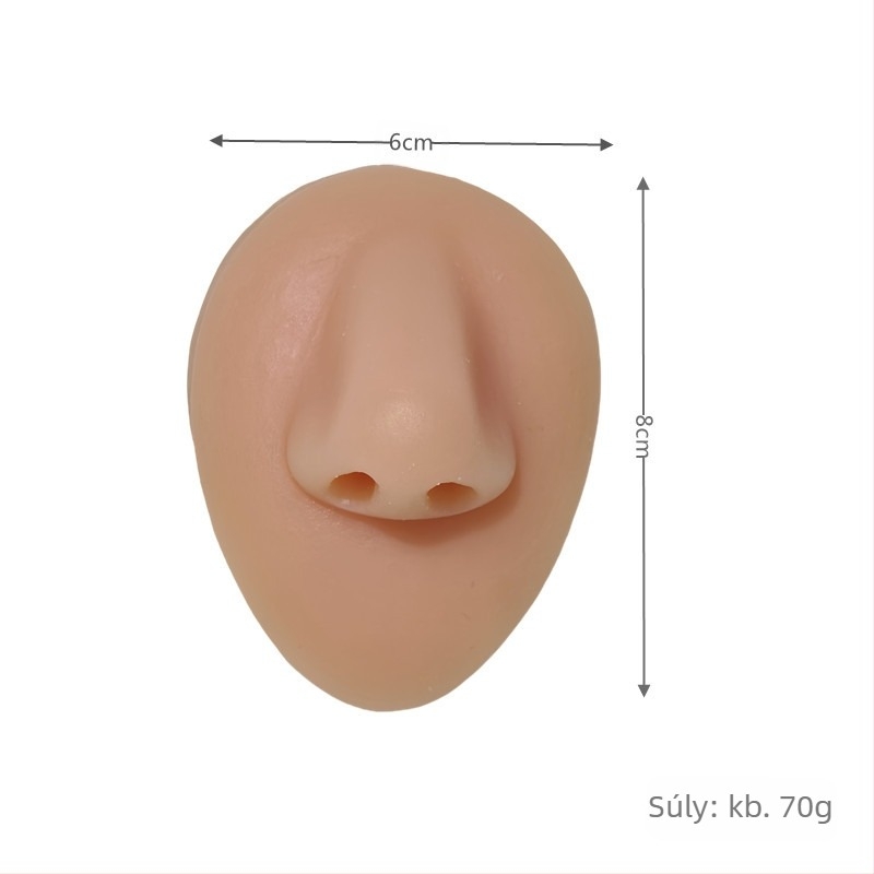 Tanítási célú szilikon emberi arcvonások modellje – fül, orr, száj, nyelv, köldök, szabálytalan alakú kiállítási rekvizit, modern minimalist stílus, B-01