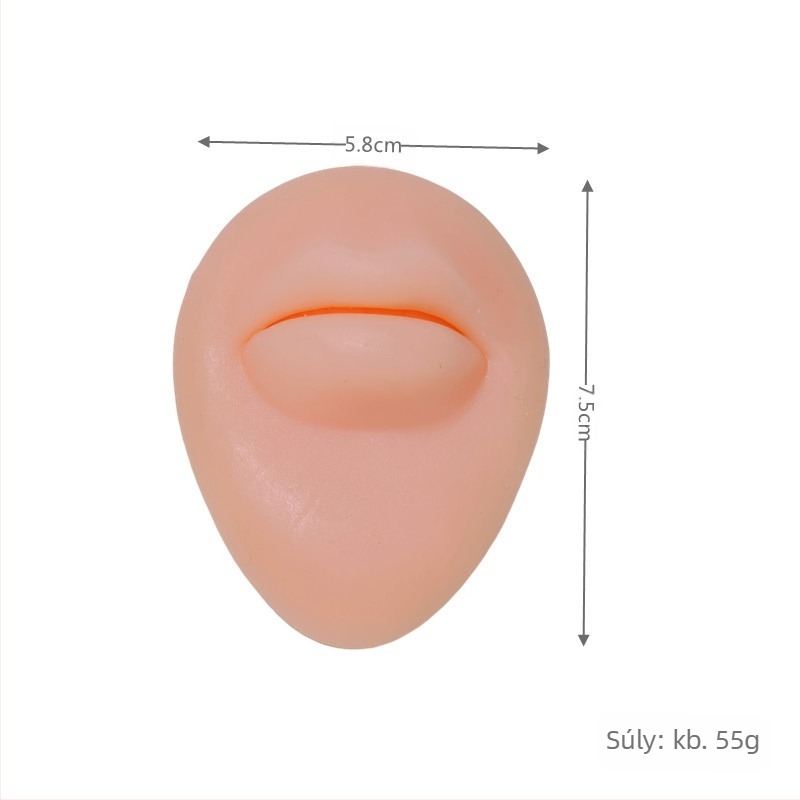 Tanítási célú szilikon emberi arcvonások modellje – fül, orr, száj, nyelv, köldök, szabálytalan alakú kiállítási rekvizit, modern minimalist stílus, B-01