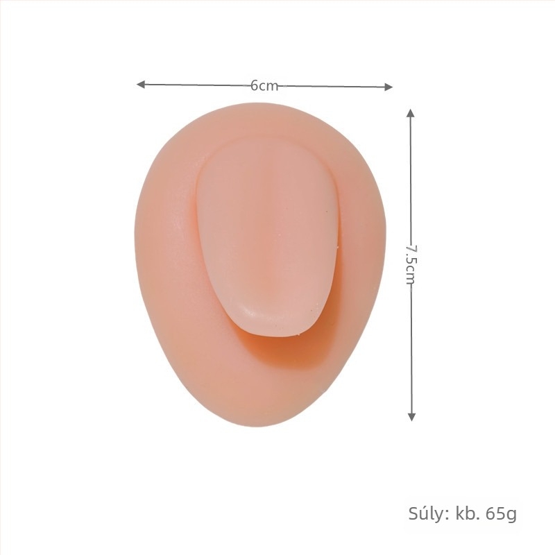 Tanítási célú szilikon emberi arcvonások modellje – fül, orr, száj, nyelv, köldök, szabálytalan alakú kiállítási rekvizit, modern minimalist stílus, B-01