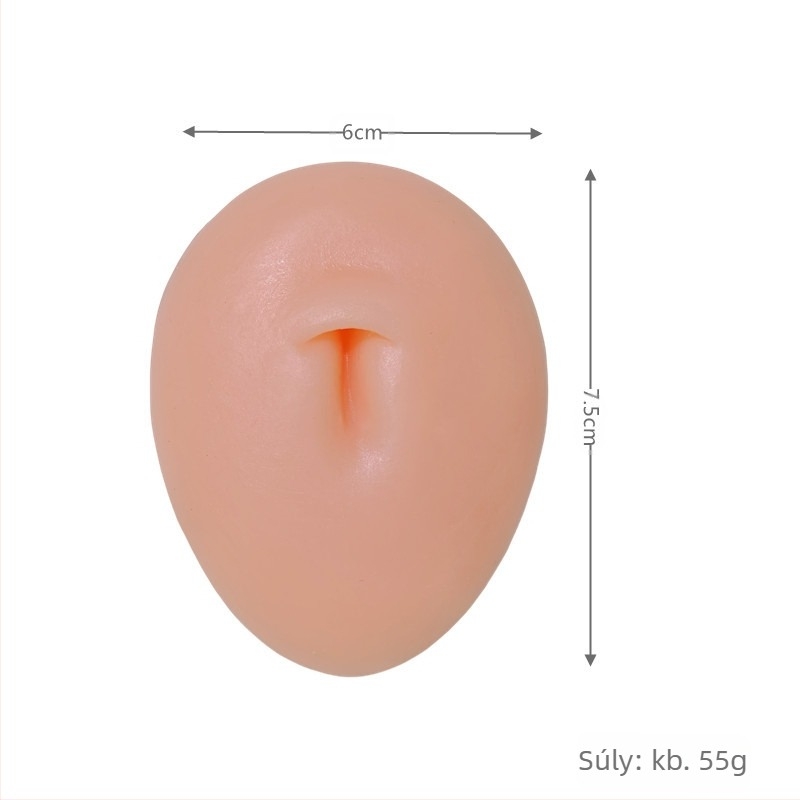 Tanítási célú szilikon emberi arcvonások modellje – fül, orr, száj, nyelv, köldök, szabálytalan alakú kiállítási rekvizit, modern minimalist stílus, B-01