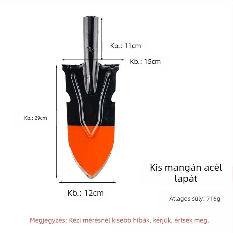 Mezőgazdasági ásó kerthez és kültérre — mangán acél, fák gyökereinek, talajnak és árkoknak az ásására