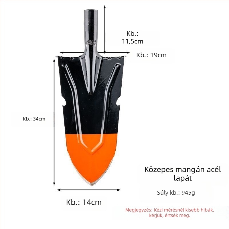 Mezőgazdasági ásó kerthez és kültérre — mangán acél, fák gyökereinek, talajnak és árkoknak az ásására