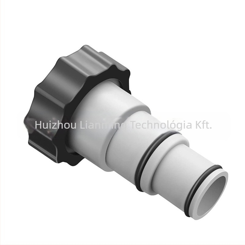 Medence tömlőadapter készlet szorítóval és alátétgyűrűvel Intex menetes csatlakozáshoz, modell 0000525, műanyag