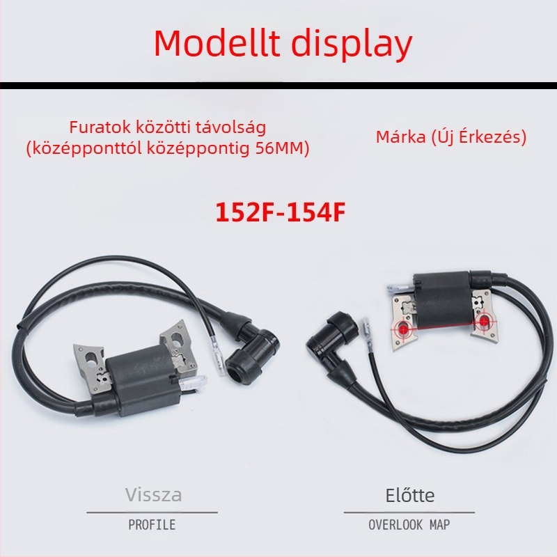 Gyújtótekercs 168F/170F/188F/190F motorokra — kompatibilis 2–8 kW benzinmotoros generátorokkal és kultivátor vízpumpájával, magasnyomásos készlettel