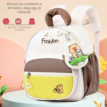 Uniszex iskolai hátizsák Oxford anyagból, légáteresztő, ultra könnyű, kopásálló, gerincvédővel, anime karikatúra mintával, légpárnás vállpántok