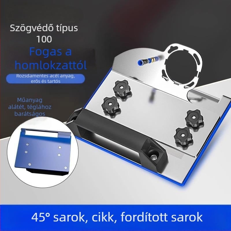 Szögcsiszolóhoz készült éltaszító adapter, modell 100, 45°-os csempevágó, rögzített vágó tartó