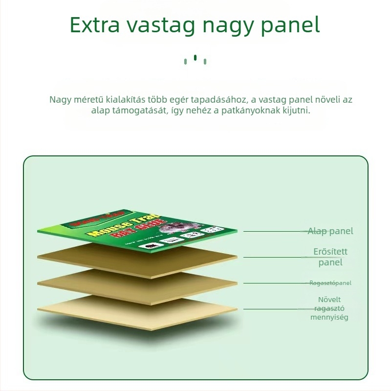 Bond trap Szilárd egér ragasztólemez – Modell 52528, Nem toxikus, Egérfogás