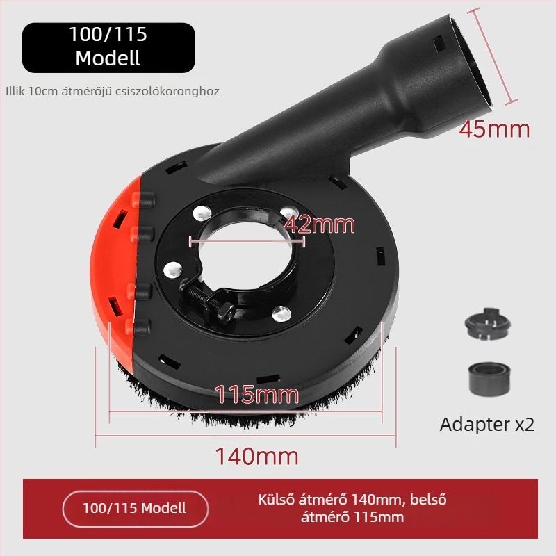 Porvédő sapka szögcsiszolóhoz, műanyag védőburkolat