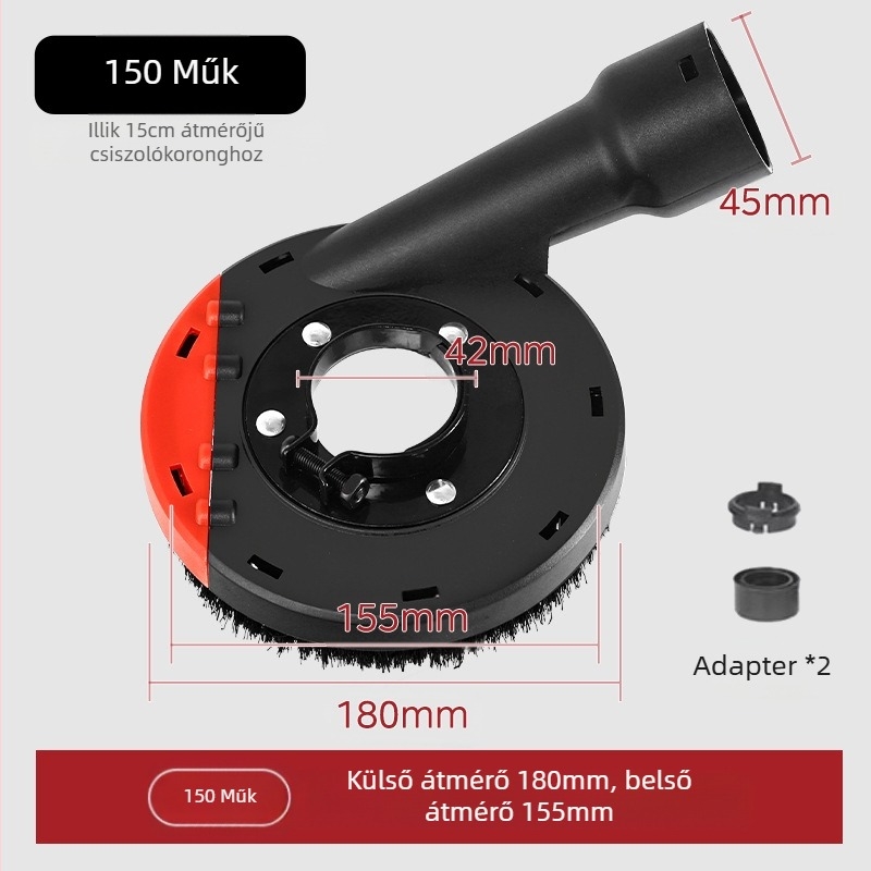 Porvédő sapka szögcsiszolóhoz, műanyag védőburkolat