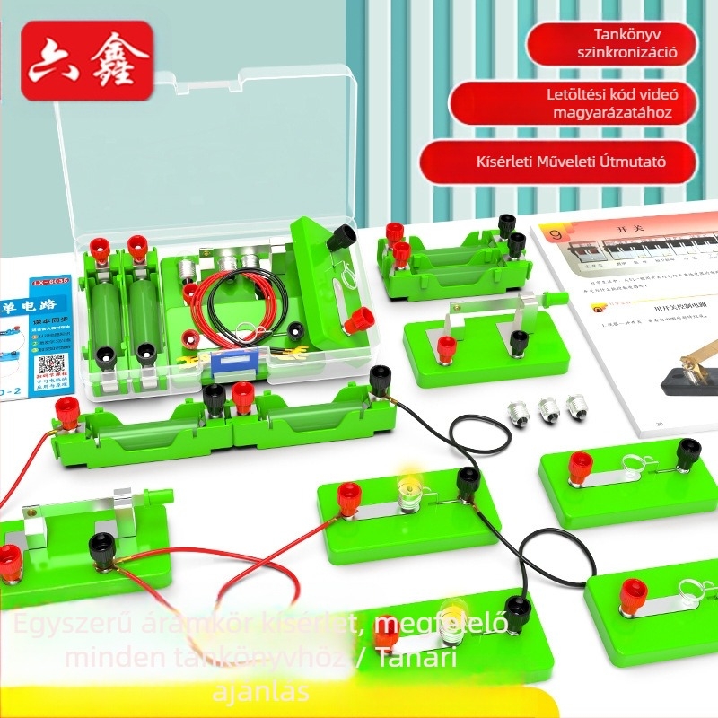 Liuxin Tudományos Kísérletkészlet a negyedikeseknek — Fizika és Elektromosság, Egyszerű Áramkörök (Soros és Párhuzamos), Oktatási Eszköz