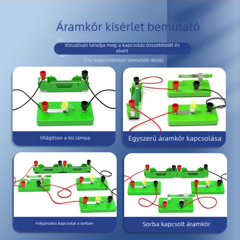 Liuxin Tudományos Kísérletkészlet a negyedikeseknek — Fizika és Elektromosság, Egyszerű Áramkörök (Soros és Párhuzamos), Oktatási Eszköz