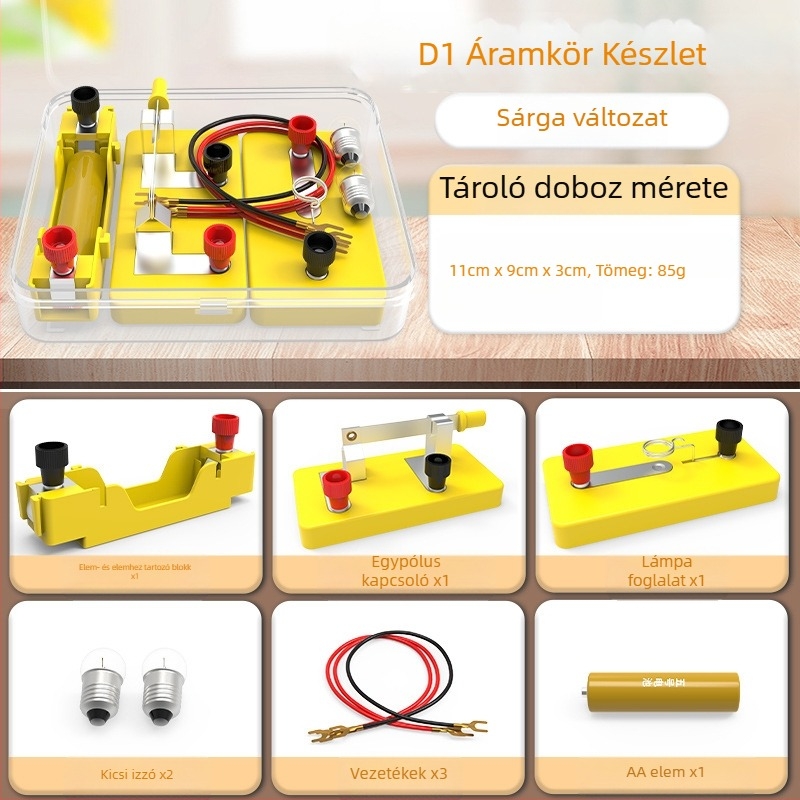 Liuxin Tudományos Kísérletkészlet a negyedikeseknek — Fizika és Elektromosság, Egyszerű Áramkörök (Soros és Párhuzamos), Oktatási Eszköz