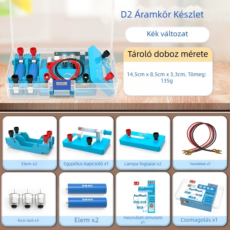 Liuxin Tudományos Kísérletkészlet a negyedikeseknek — Fizika és Elektromosság, Egyszerű Áramkörök (Soros és Párhuzamos), Oktatási Eszköz