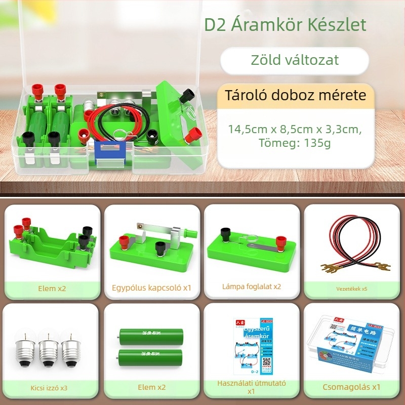 Liuxin Tudományos Kísérletkészlet a negyedikeseknek — Fizika és Elektromosság, Egyszerű Áramkörök (Soros és Párhuzamos), Oktatási Eszköz